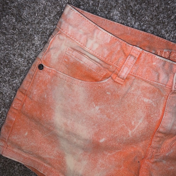 Arizona Jeans Co Orange & White Jean Shorts - Picture 4 of 8